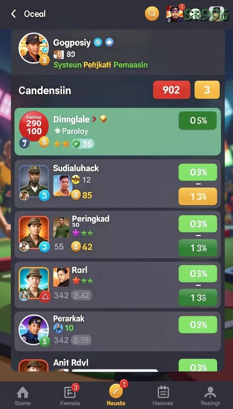 Cuplikan layar ZZ4D — aktivitas