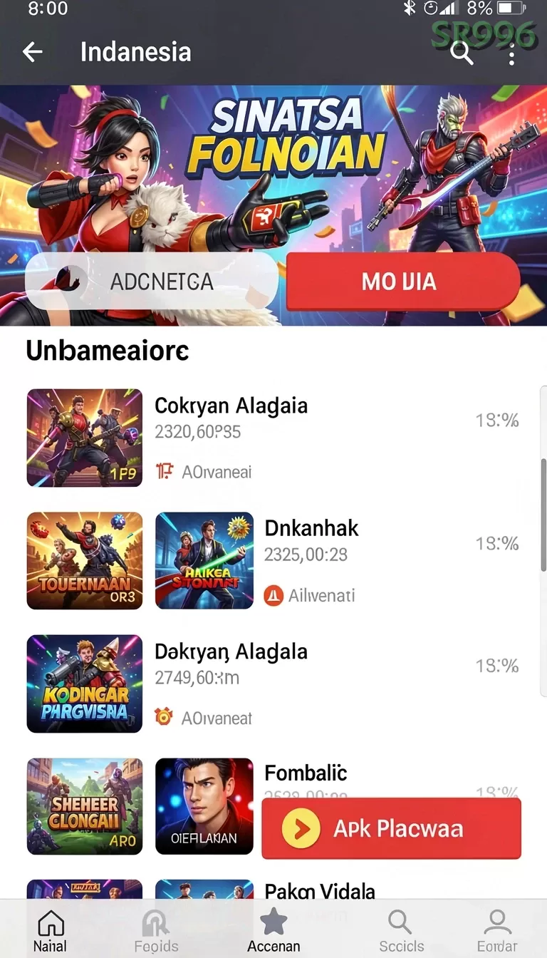 Cuplikan layar SEDAYU88 — menu navigasi
